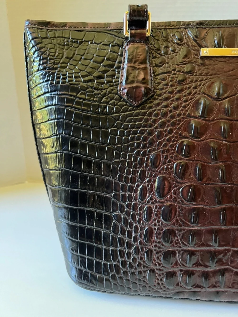 LIKE NEW Brahmin Medium Asher Leather Tote in Vintage Pecan Melbourne w/ Tassel